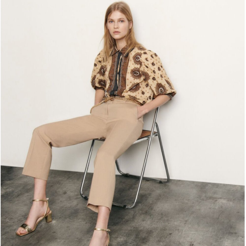 BRAND NEW Sandro Printed Cotton Shirt